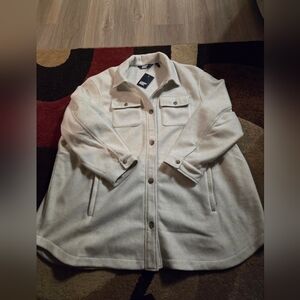 Brand New Lands' End Women's Off-White Cape Jacket